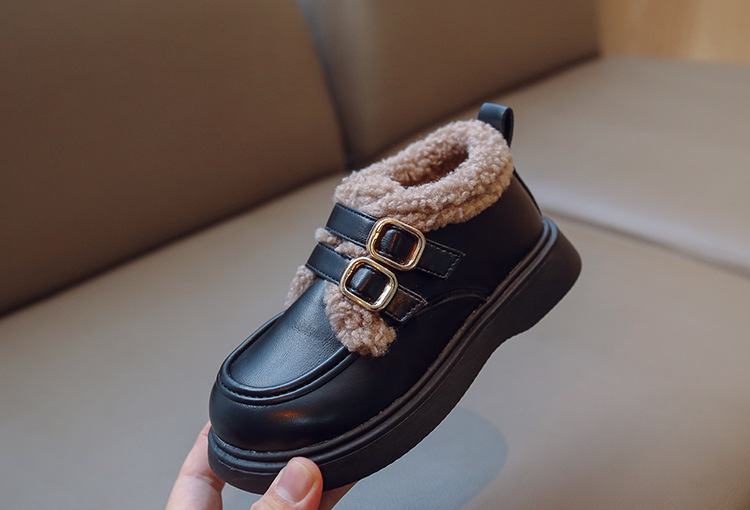 女童棉鞋加绒英伦风公主鞋2024秋冬新款保暖加厚软底小女孩豆豆鞋详情21