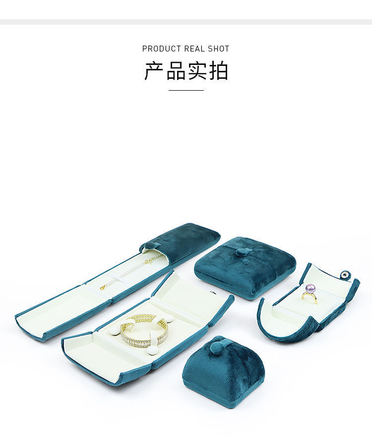 双开绒布首饰盒按扣珠宝戒指盒手镯手链包装盒珍珠项链盒子高级感详情18