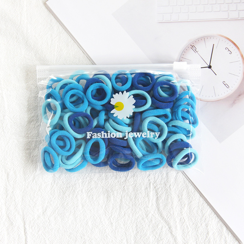 新款小号儿童彩色发圈宝宝不伤发头绳无接缝毛巾圈100根详情28