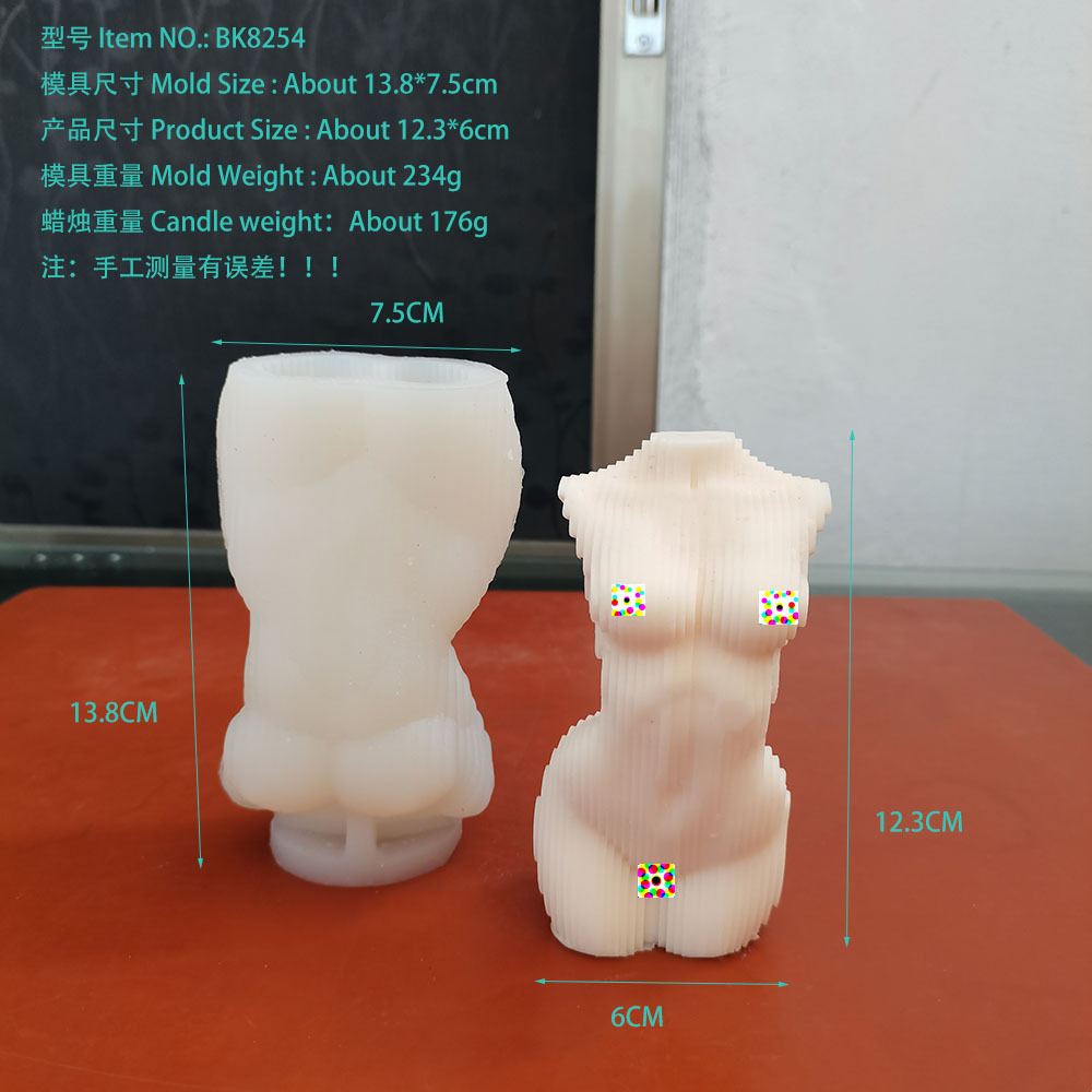 DIY3D立体人体女人香薰蜡烛滴胶石膏肥皂硅胶模具艺术摆件BK8254详情1