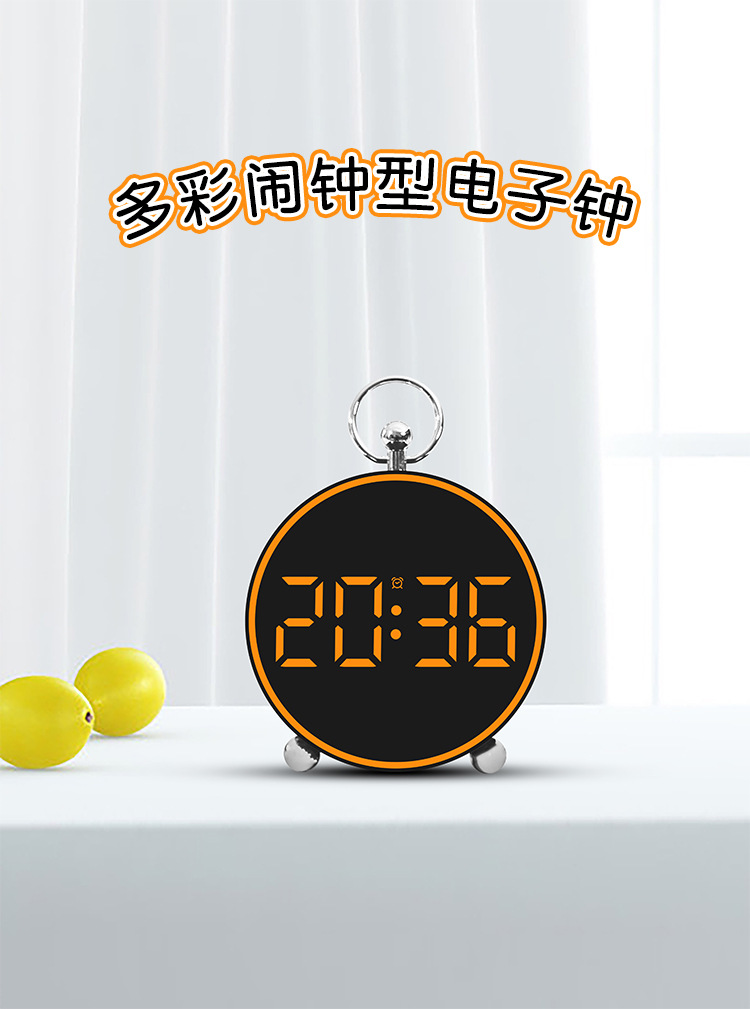 新创意闹钟简约电子钟LED时钟家居床头钟表温度钟表塑料时钟8025详情18