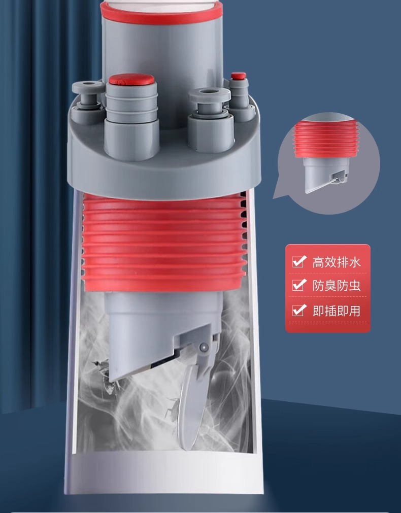 厨房下水管五通集成下水水槽排水管道洗碗机分水净水器多功能接头详情3