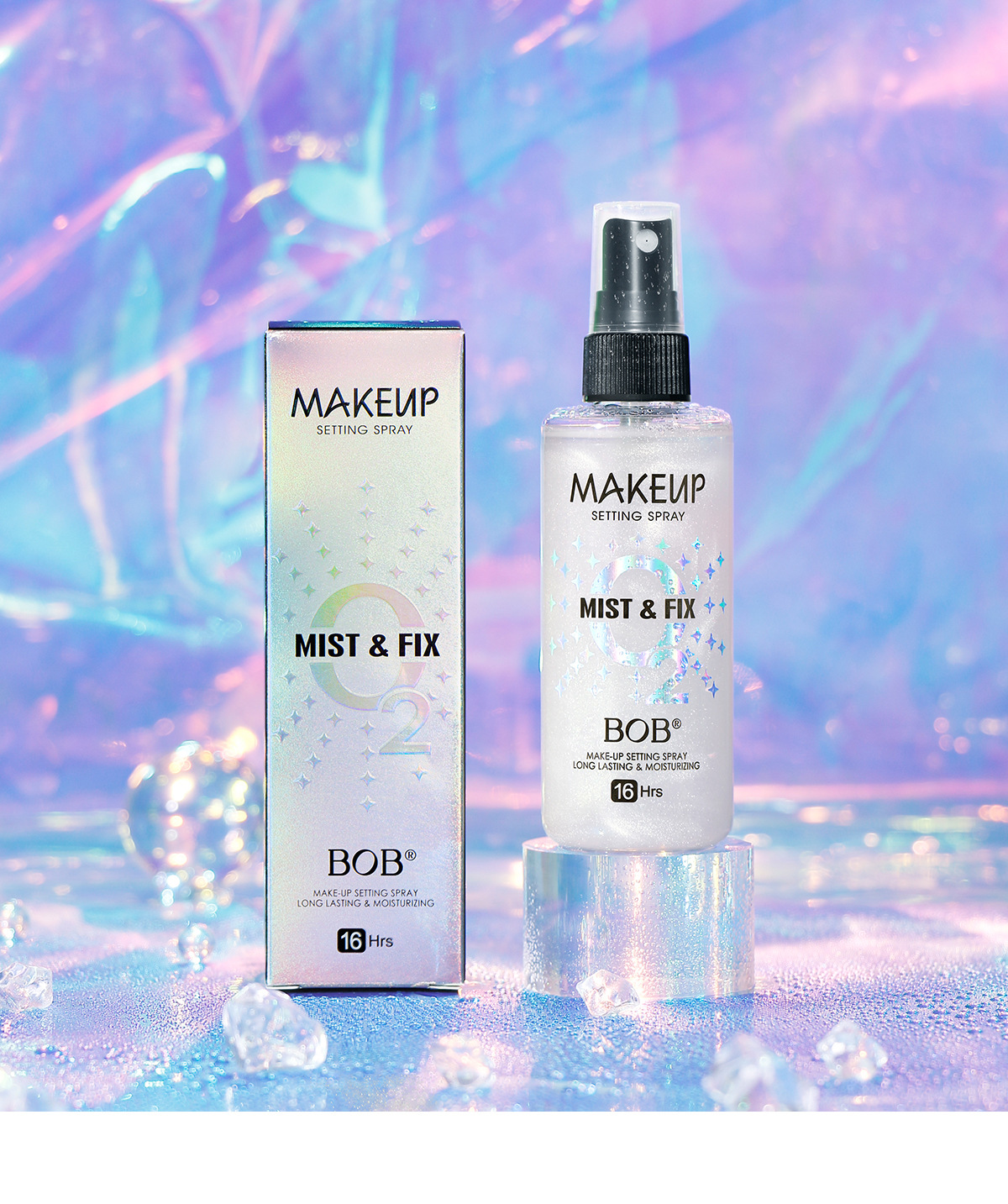 Cross-border bob Setting Spray is long-lasting, does not smudge, is waterproof, sweat-proof, hydrating, moisturizing, oil-controlling, and does not tighten. It is a setting water pic 1