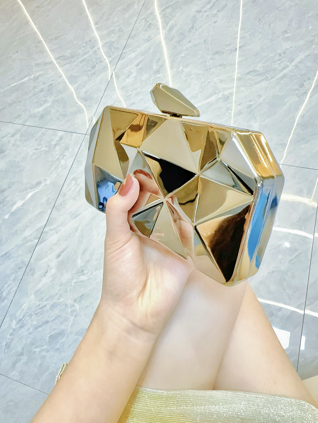 新款跨境外贸闪亮迷你手拿包晚宴包欧美复古名媛宴会包斜跨小女包详情5