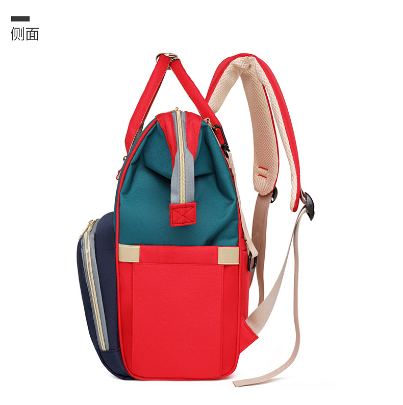 新款妈咪包双肩包大容量撞色原宿风双肩背包休闲旅行单肩手提斜挎详情19