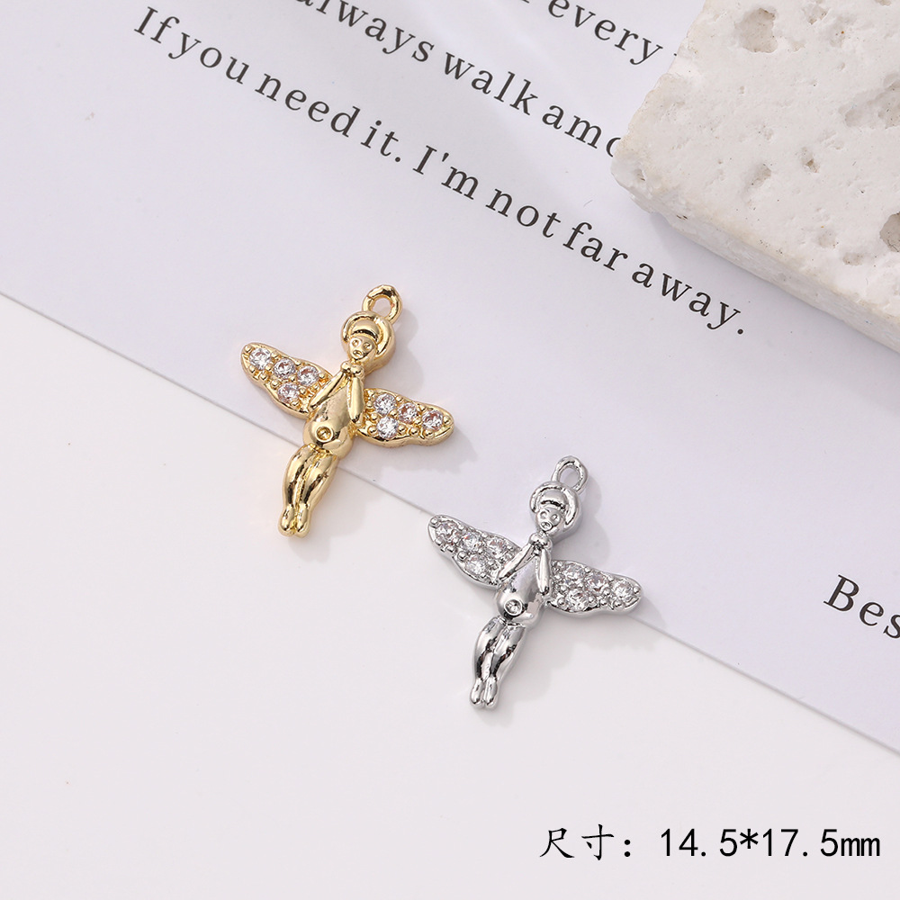 新款项链手链配饰吊坠DIY蝴蝶结玫瑰花锆石饰品镶钻手工饰品配件详情7