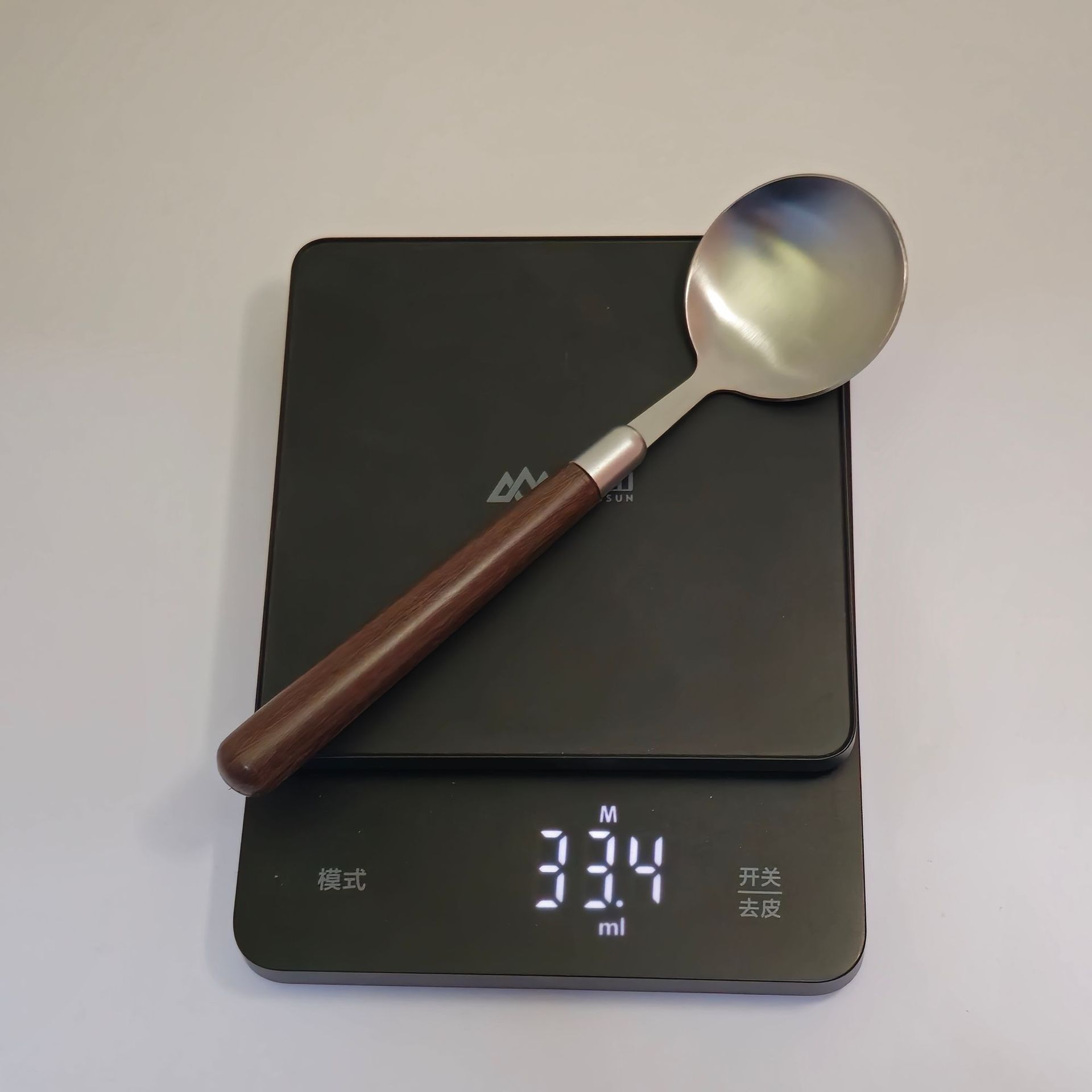 仿胡桃木柄简约质感不锈钢勺子叉子套装家用西餐餐勺高颜值餐具详情13