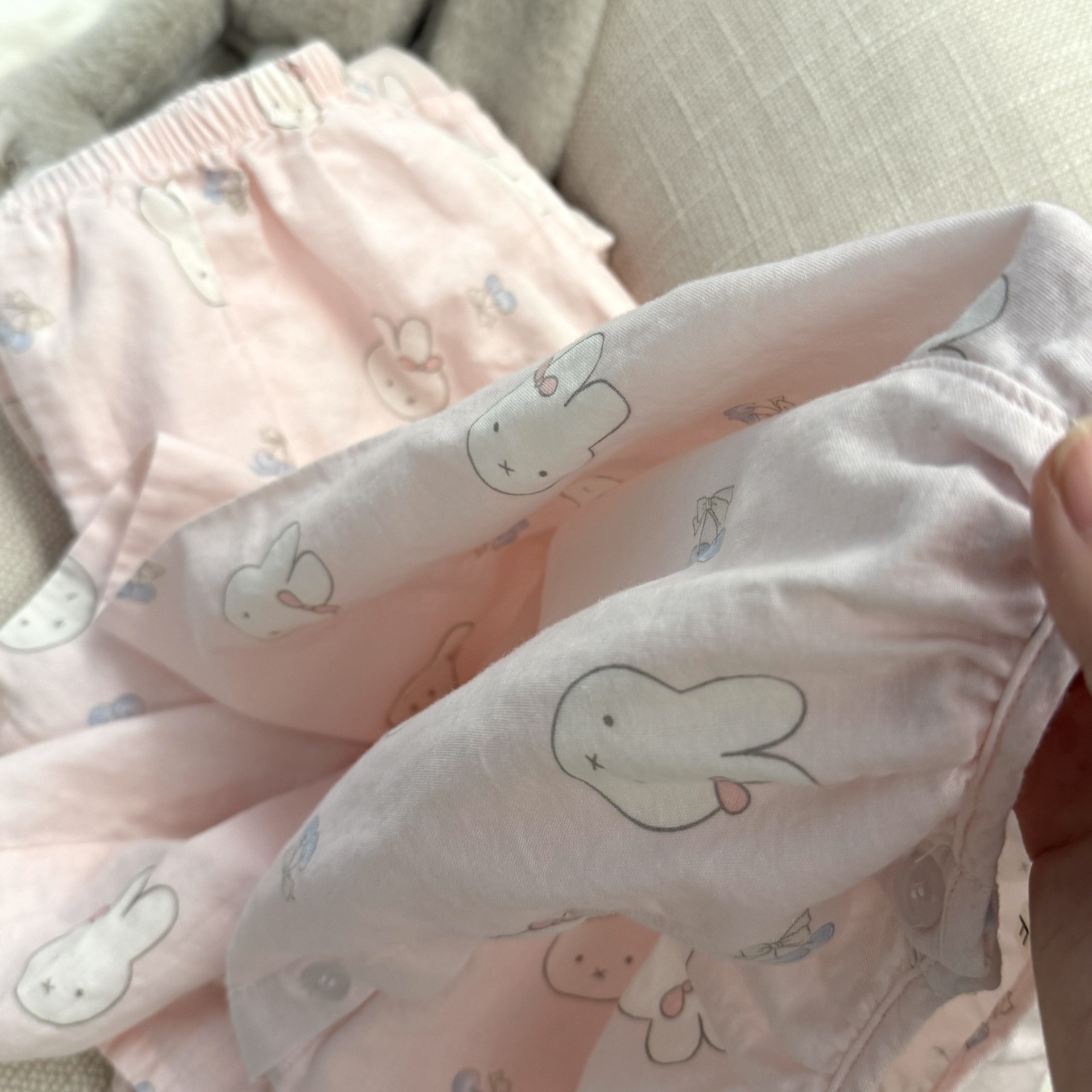 Class A all-cotton double-layer yarn round-neck pajamas, short sleeves, long sleeves, shorts, long pants, postpartum home wear set, cartoon breathable pic 10