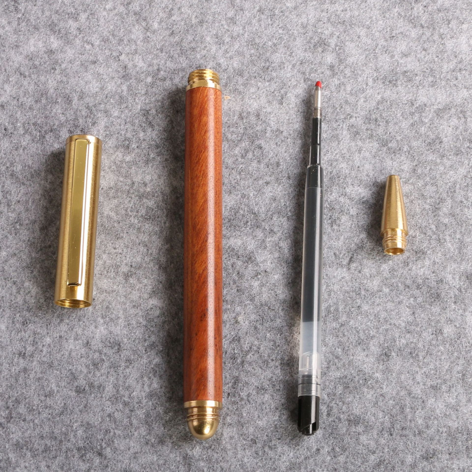 Wooden business pearl signature pen, brass solid wood pen clip, gel pen, LOGO printed, laser customized signature pen pic 35