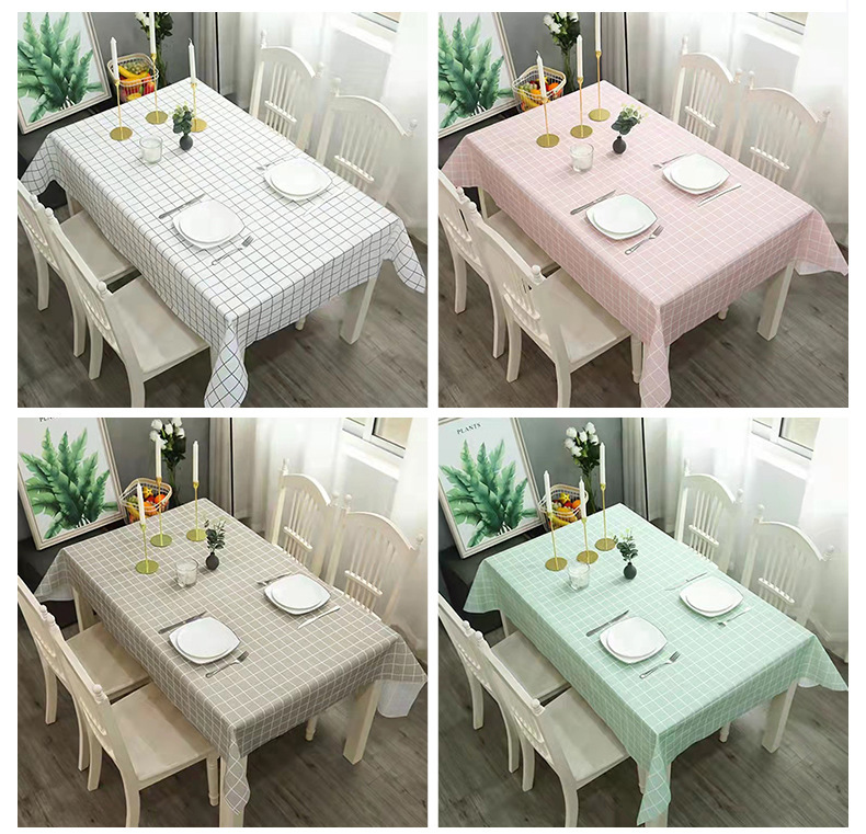 Printed tablecloth and table mat, thickened fabric, composite home tablecloth, street stall cross-border takeout, picnic table mat, peva film pic 9