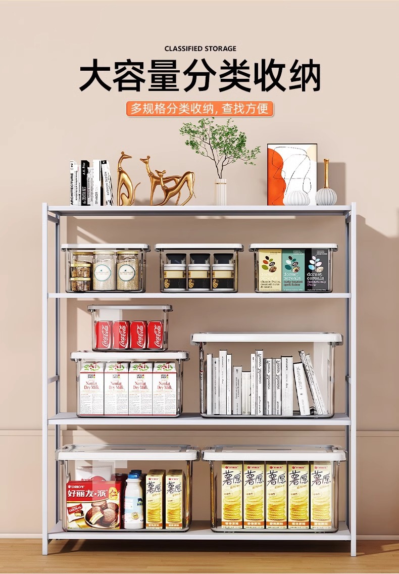 One-piece consignment free shipping transparent storage box, household clothes storage cabinet, suitcase, book and snack storage basket pic 8