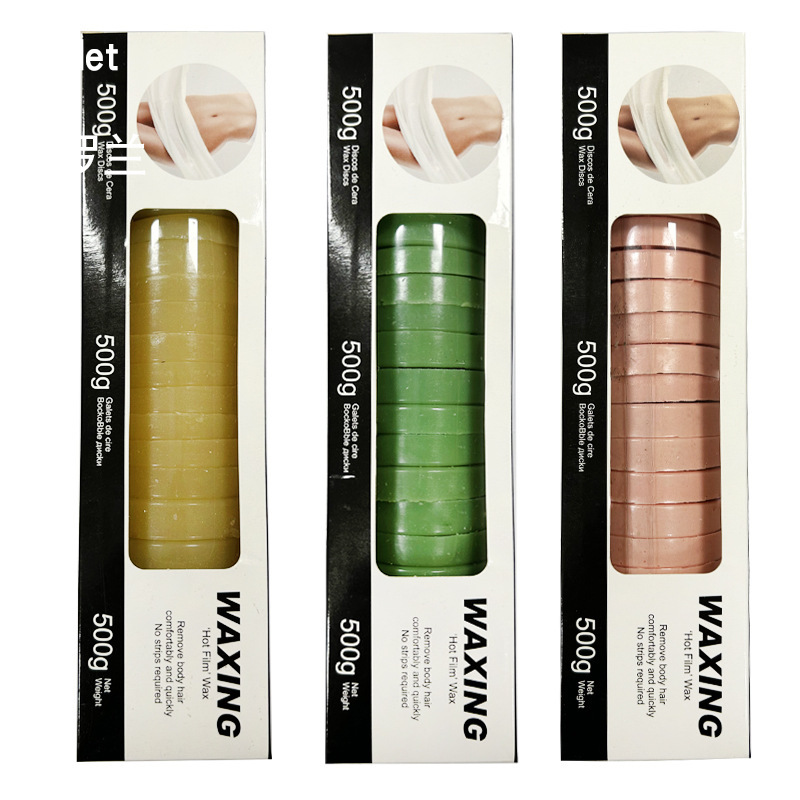 Cross-border solid hair removal wax body, paperless hair removal amber block, 500G box hair removal wax block, hair removal wax cake, hard wax pic 2