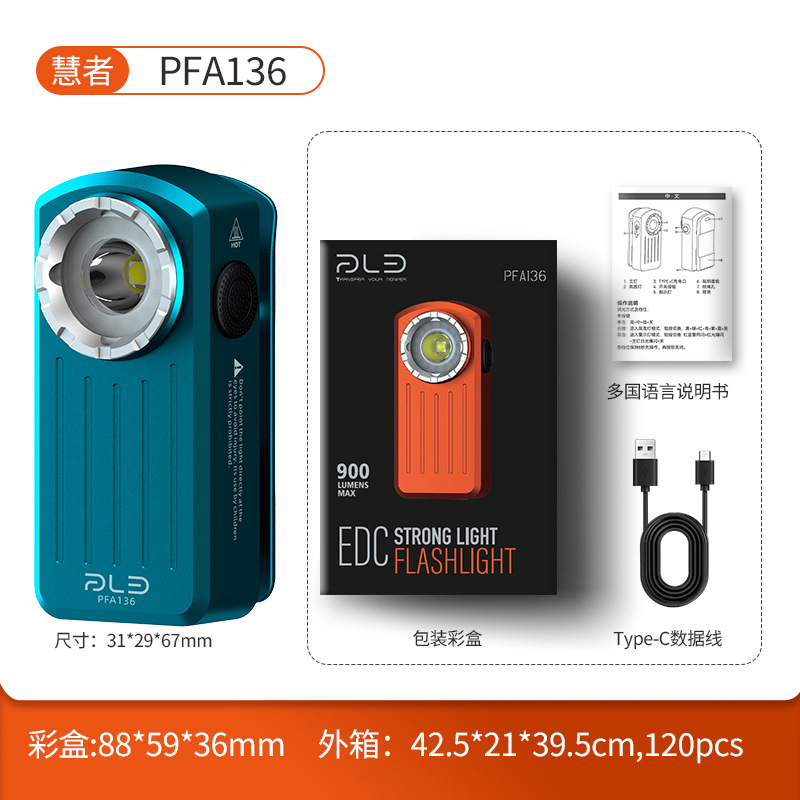 2026 Cross-border New Product: Strong Light EDC Mini Flashlight TYPE-C Magnetic Attraction Colorful Multi-Functional Camping Tent Lamp pic 16