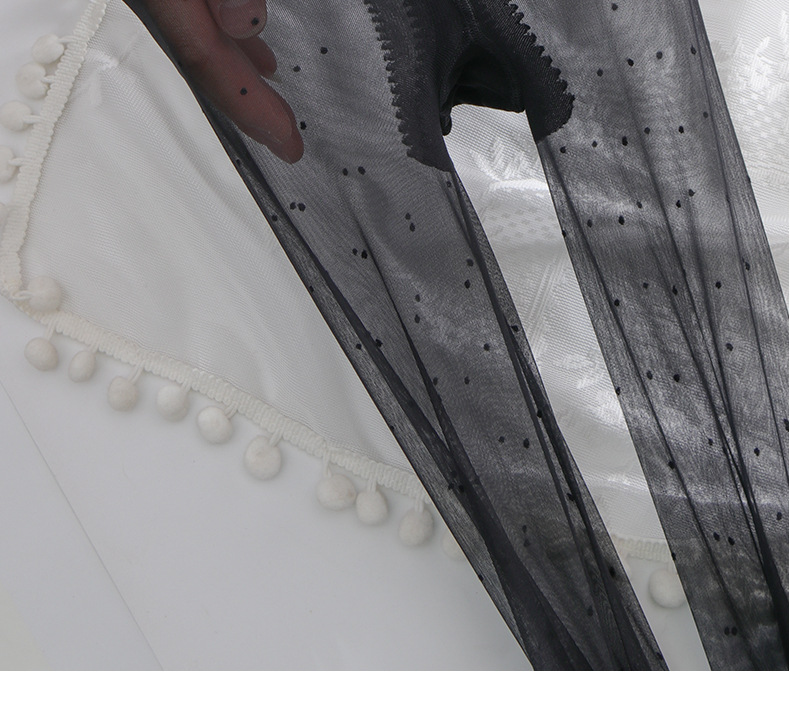 0D莱卡黑丝超薄T裆无痕波点高级感圆点透透袜任意剪性感隐形批发详情8