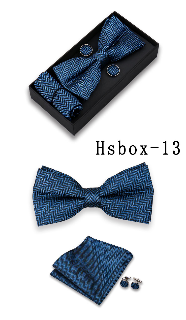 男士结婚礼服配饰套装红色领结口袋巾袖扣三件套现货男士领结领花西装配件详情15