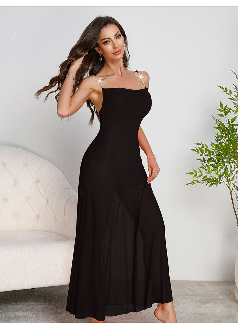 Cross-border best-selling French tulle nightgown, long, sweet and pure, see-through, multi-color sexy home wear supply 879 pic 12