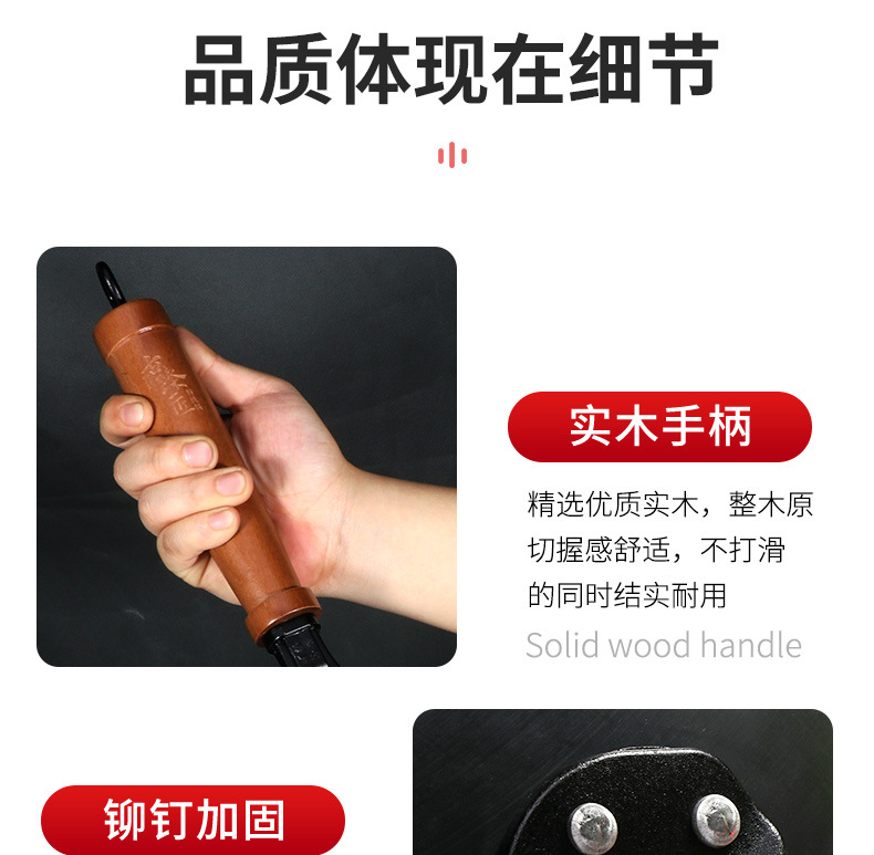 铁锅源头工厂旋风锤纹圆底铁锅不易粘锅不易生锈无涂层详情14