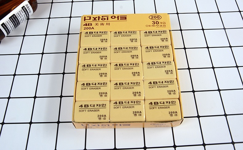 Erasers in stock: 50A, 100A, 200A, 4B art erasers, student exam erasers in bulk, one piece on delivery pic 7