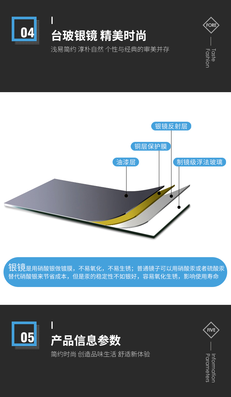 浴室镜卫生间镜子免打孔贴墙椭圆形自粘贴梳妆壁挂镜化妆镜圆茹遇详情6
