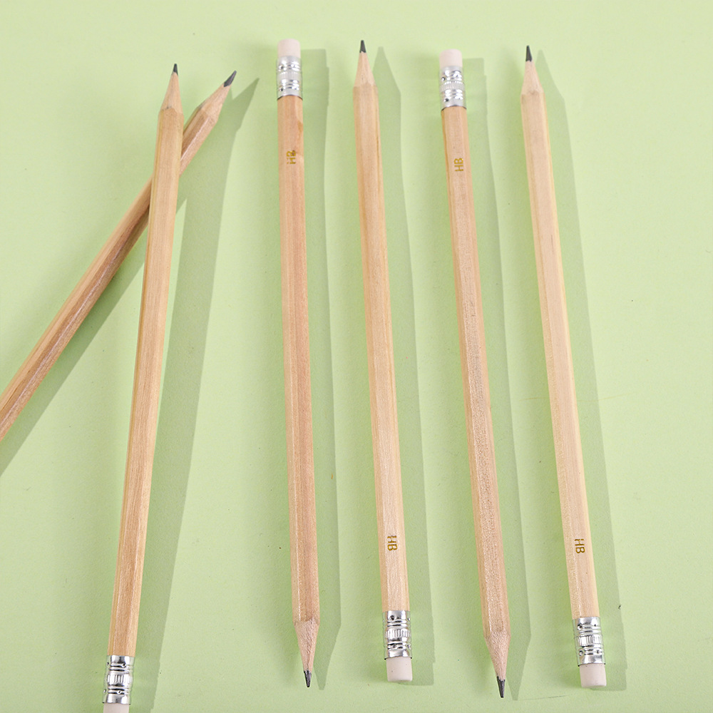 Direct supply of original wood color Grade one hexagonal rod HB 2B primary school writing pencils. Wholesale available with LOGO printing pic 6