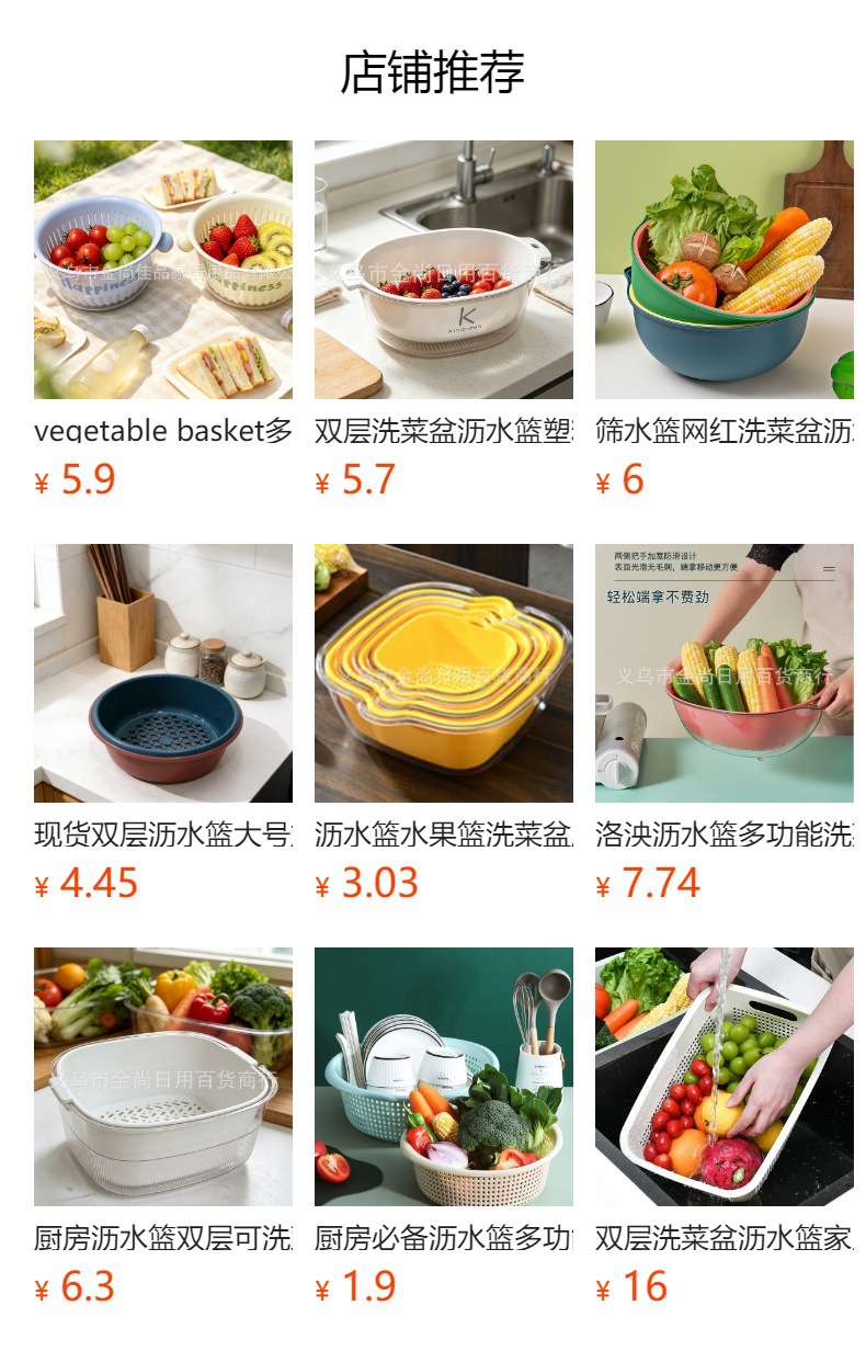 Creative circular vegetable and fruit storage sink vegetable basket with hollowed-out draining basket for home kitchen pic 1