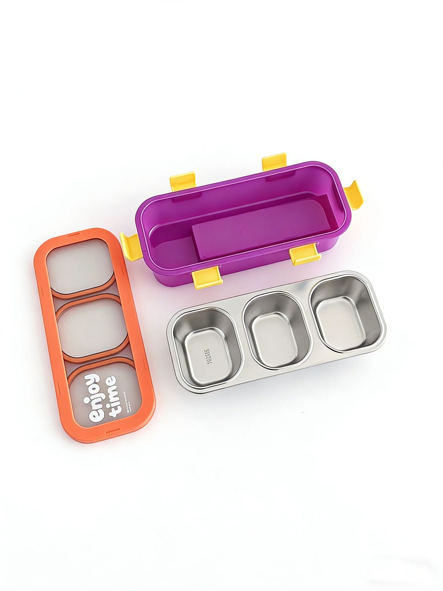 304 stainless steel food storage box, compartmentalized lunch box, small-portion and quantified small-capacity fat-reducing and weight-loss lunch box, bento box pic 11