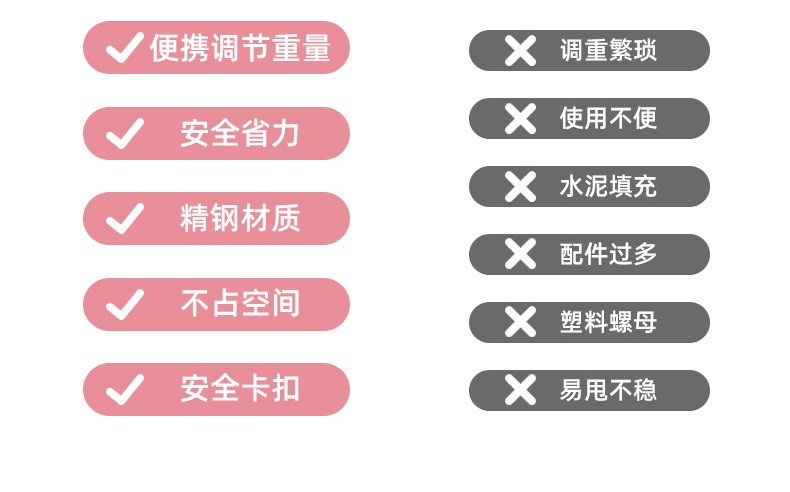 可拆卸哑铃女士健身 家用小哑铃可调节重量LB款 批发跨境调节哑铃详情8