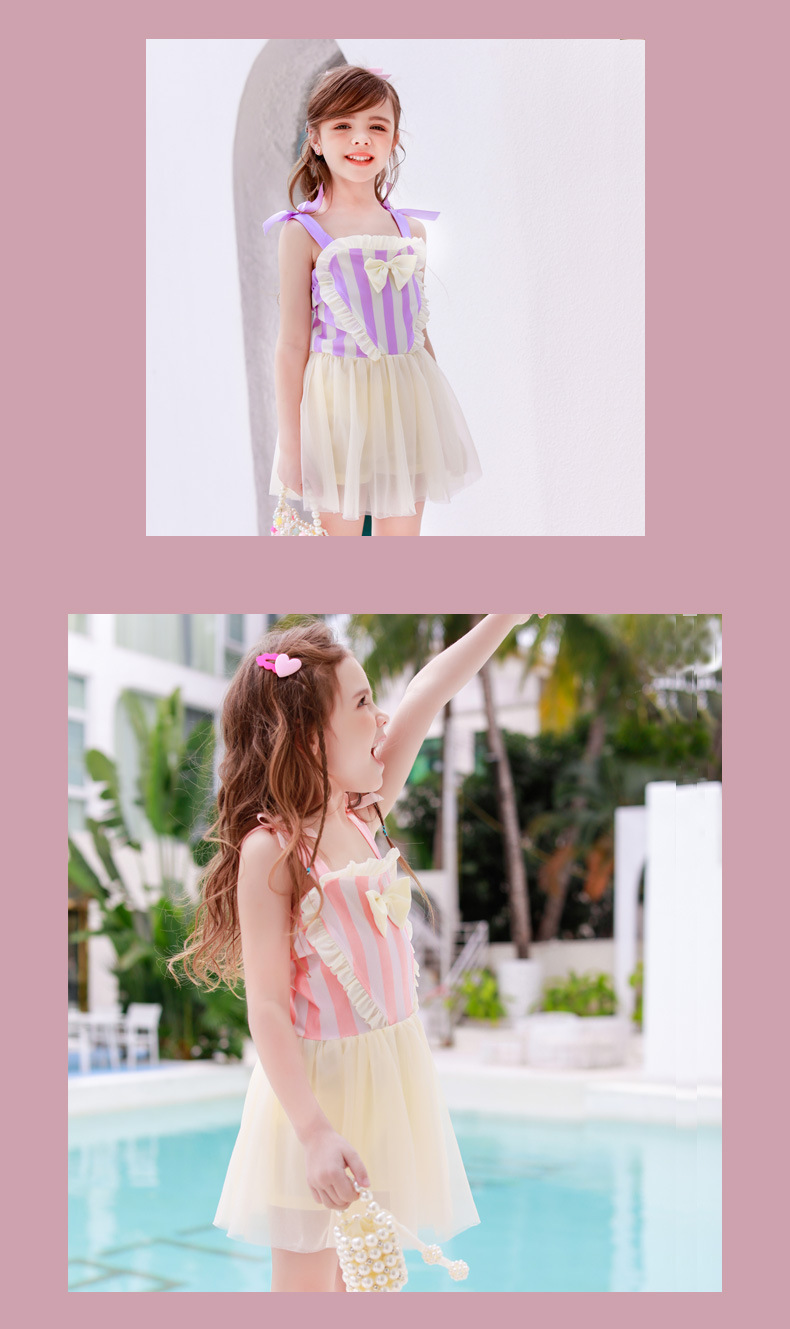 儿童泳衣女连体裙式2024新款女童泳装公主可爱裙子女孩儿童泳衣详情10