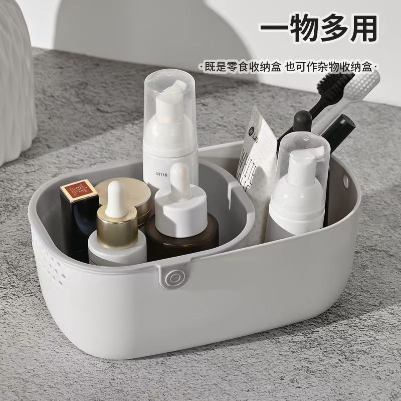 家用 果盘 嗑瓜子糖果水果收纳厨房淘米双层分隔沥水篮懒人零食盒详情7