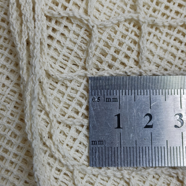 Large-hole square diamond-shaped cotton net bags, woven shopping bags, eco-friendly net bags, wall decoration, fruit net bags, Daye bag materials pic 6