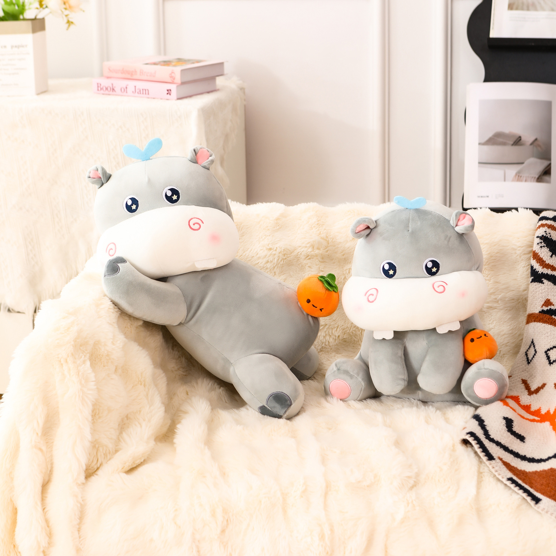 【 River Persimmon 】 Cartoon Set Lumbar support, headrest, throw pillow, U-pillow doll customization pic 3