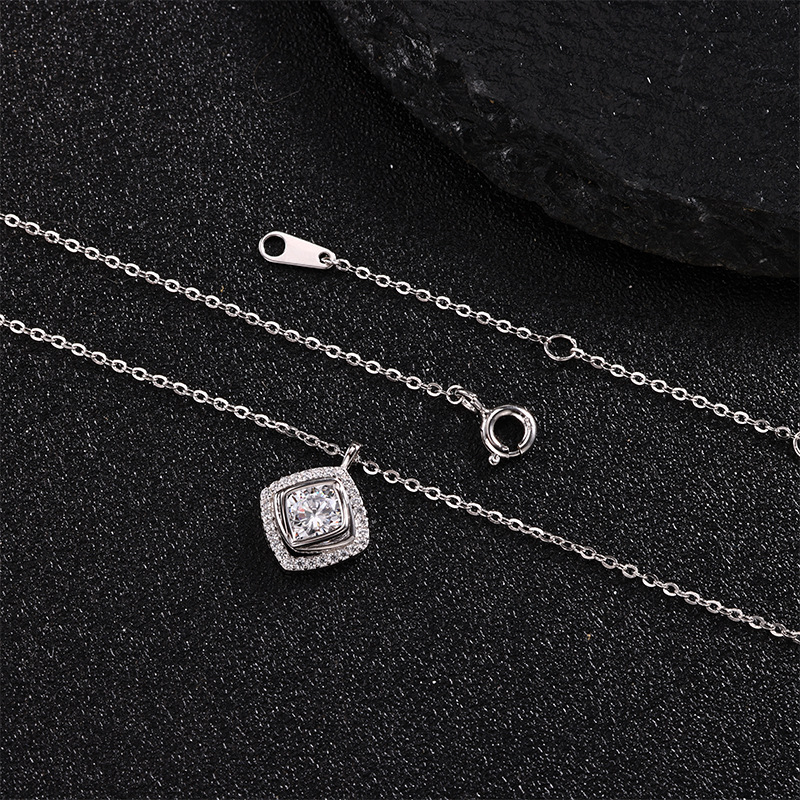 S925 All-silver Swan Kiss Heart Necklace for Women, 26 new style gourd pendant love bouquet necklace pic 8