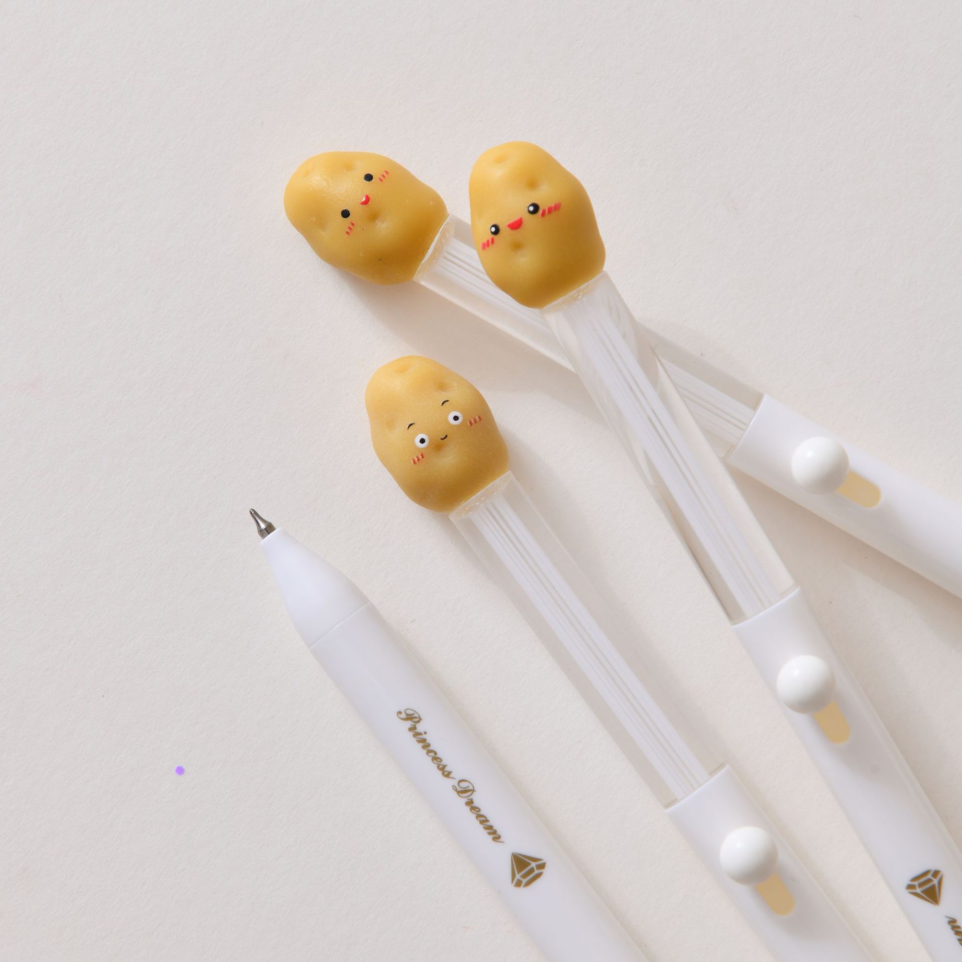 晨兮可爱创意土豆卡通学生中性笔速干速写笔批发日用吸管百货用品详情10