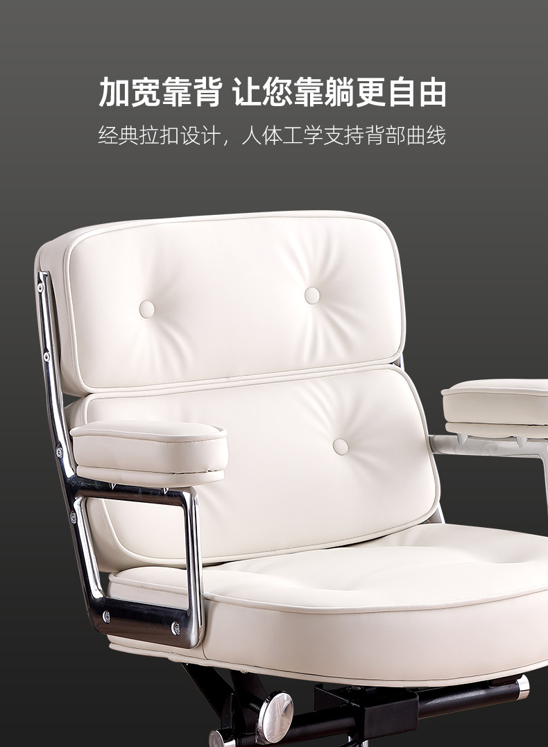 Foshan Rujin beige study bedroom computer chair, home style adjustable office chair, study room meeting swivel chair pic 21