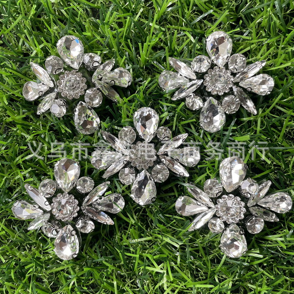 Crystal hot diamond back adhesive patch for bags, shoes and hats, diamond hot melt adhesive for accessories, clothing accessories and fabric stickers pic 1