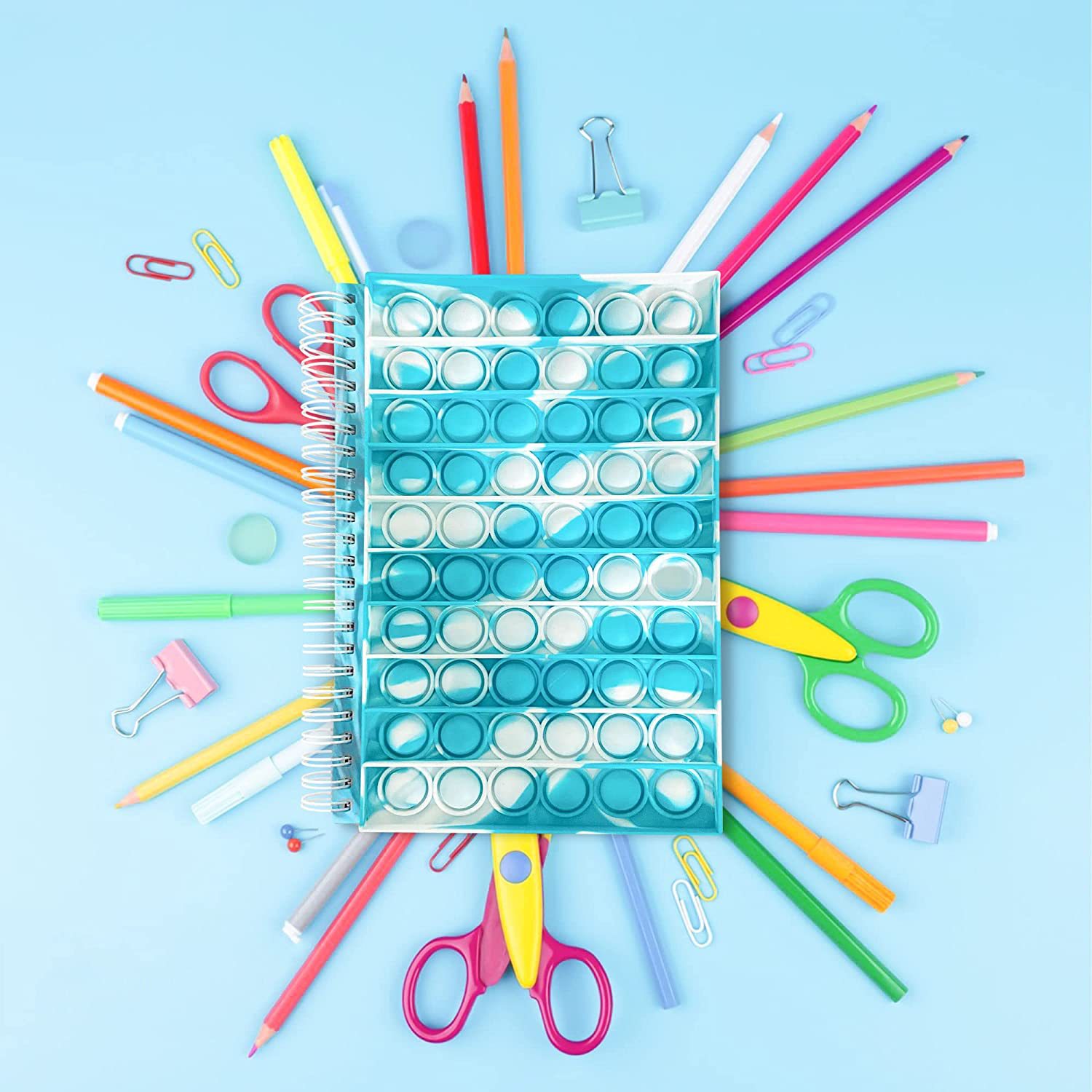 Wholesale cross-border Rainbow rodent Control Pioneer custom Unicorn stress-relieving bubble silicone loose-leaf notebook from the manufacturer pic 10