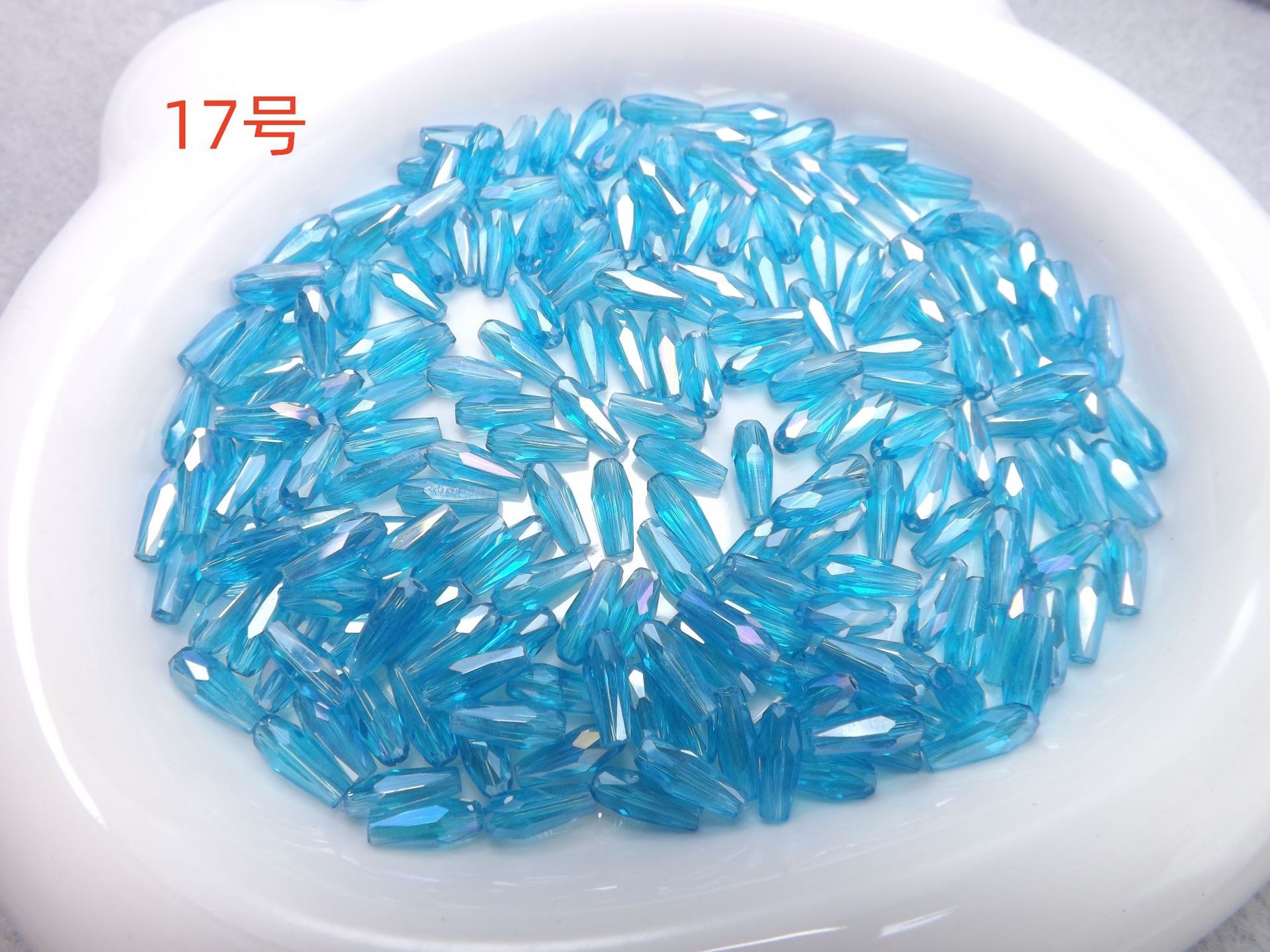 4mm*9mm长水滴人鱼泪晶晶diy水晶饰品配件玻璃珠子长水滴晶晶配件详情13