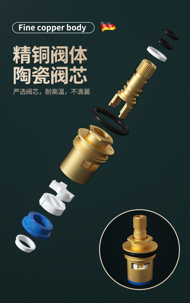 起点如日 角阀冷热水进水阀热水器快开关进水止水阀不锈钢三角阀详情6