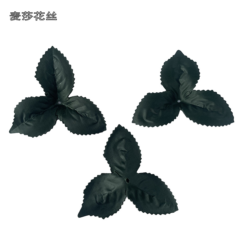 仿真绿色叶三角叶花叶配件丝网花片花瓣花类仿真叶花卉详情10
