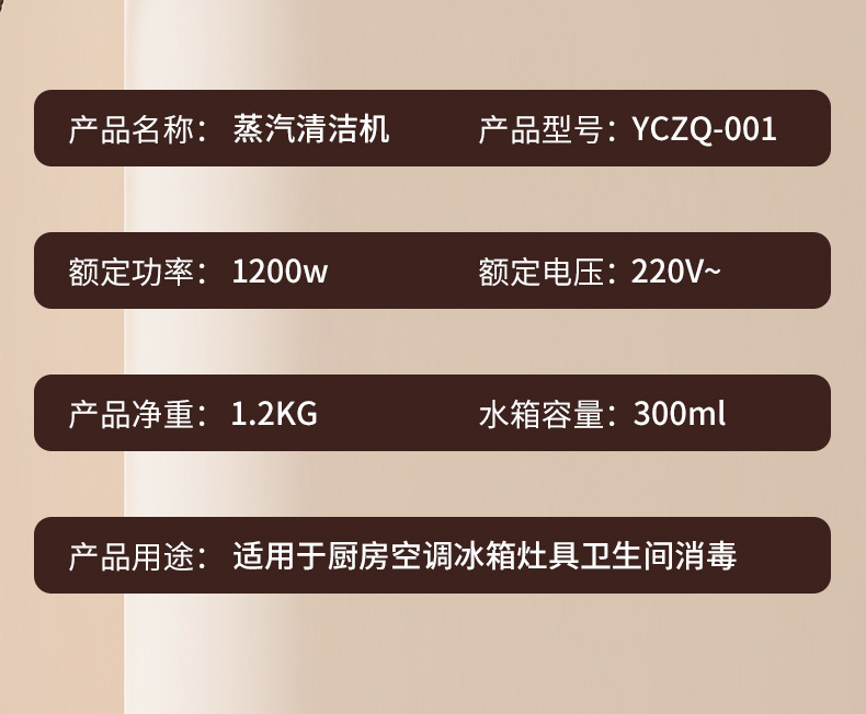 新款高温高压蒸汽清洁机家用小型厨房空调家电油烟机清洗机清洁器详情20