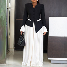 C8612 European and American plus-size 2026 new fashion solid color round-neck Tonle OL hip-hugging African dress pic 27
