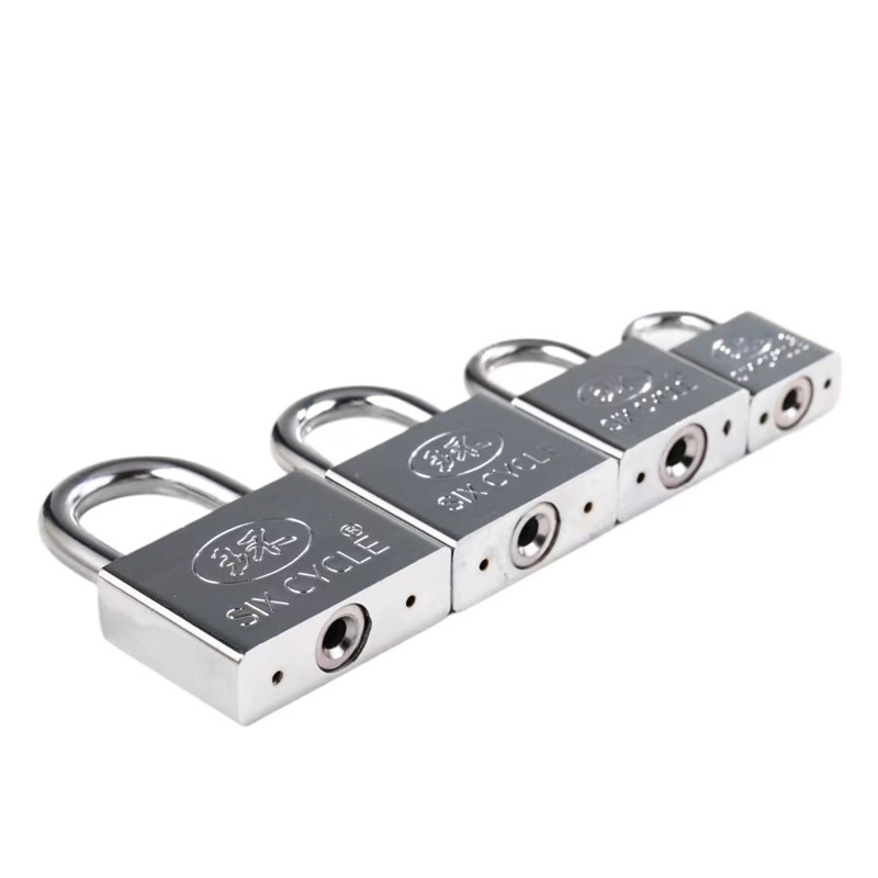 Factory direct sales of 30mm square long and short beam small padlock of ring brand, imitation stainless steel blade lock, single opening padlock pic 6