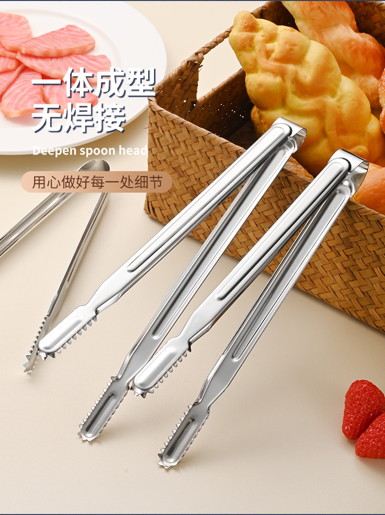 家用厨房不锈钢冰夹夹冰块夹子方糖水果夹食品夹面包夹烧烤夹食物详情7
