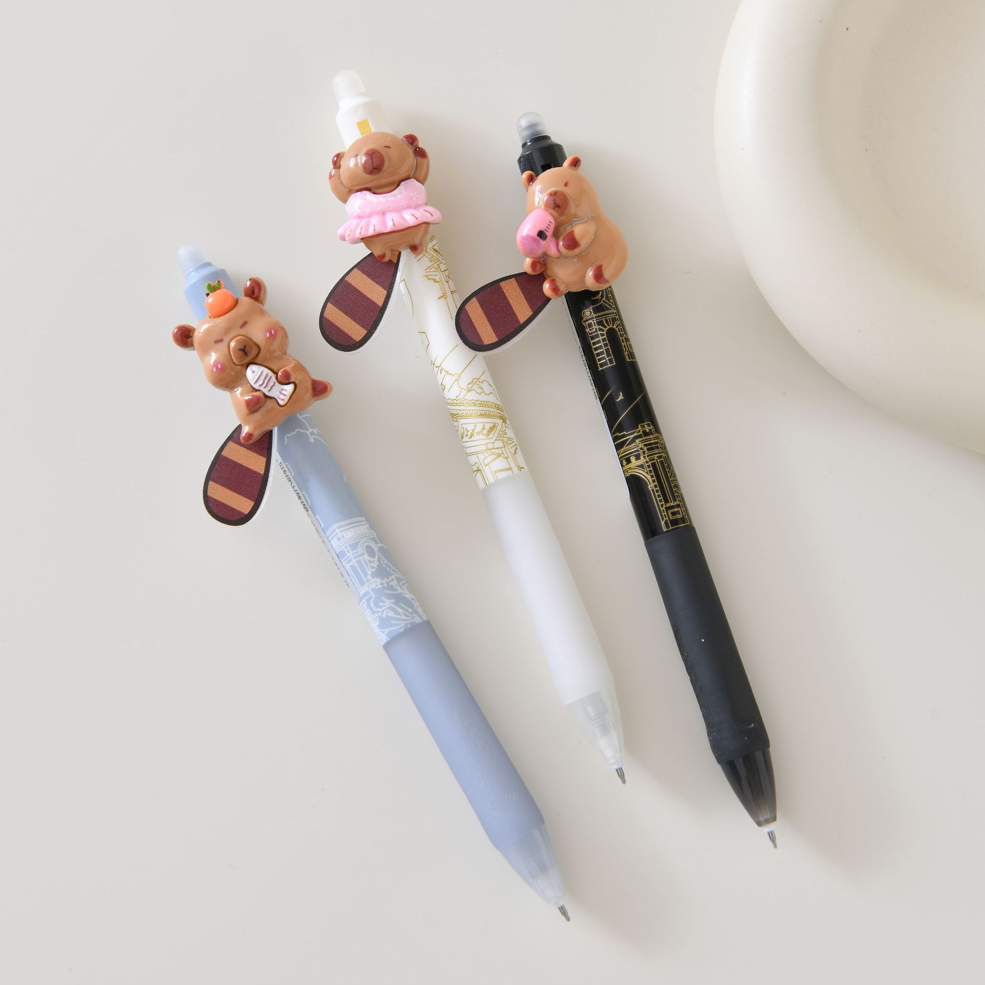 The new Capibala cute gel pen with a 0.5mm anti-slip grip is a stationery writing pen that can be used to erase questions pic 4