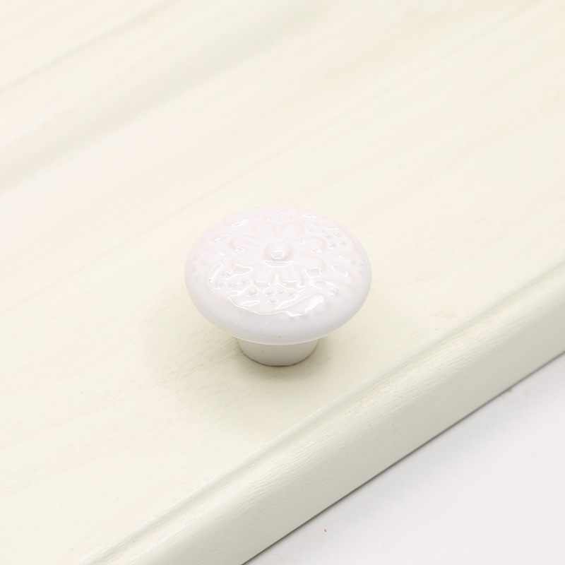 跨境免打孔橱柜衣柜门拉手单孔圆彩色陶瓷拉手瓶子盖手柄把手批发详情20