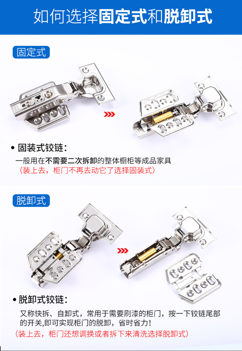 不锈钢铰链二段力阻尼缓冲合页橱柜衣柜静音合页弹簧飞机合叶详情26