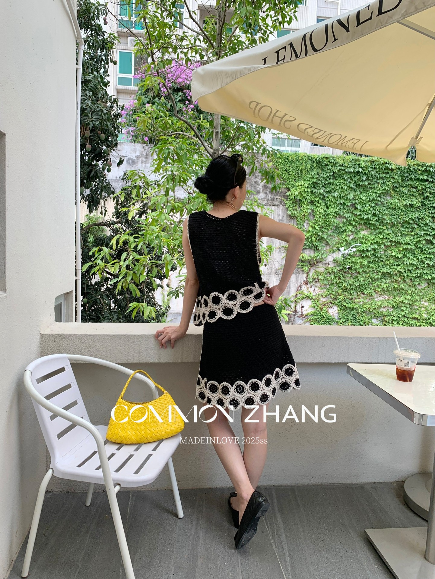 CZ ZHANG Summer French fashion Design sense floral embroidery black versatile low-waisted A-line short skirt B24109 pic 11