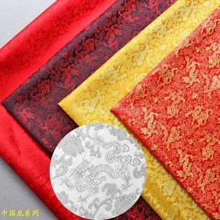 国潮黑底小红花提花布料布匹黑色人丝小草花鞋材服装面料提花布面料详情24