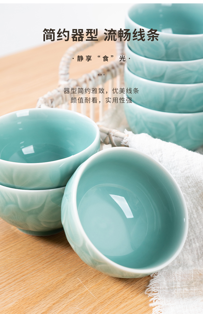 家用吃饭碗餐具高温陶瓷加厚防烫碗单个饭碗小号稀米饭碗详情13