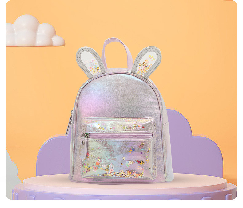 大尾猫卡通兔耳朵双肩背包时尚休闲可爱公主女童包元气少女书包详情16